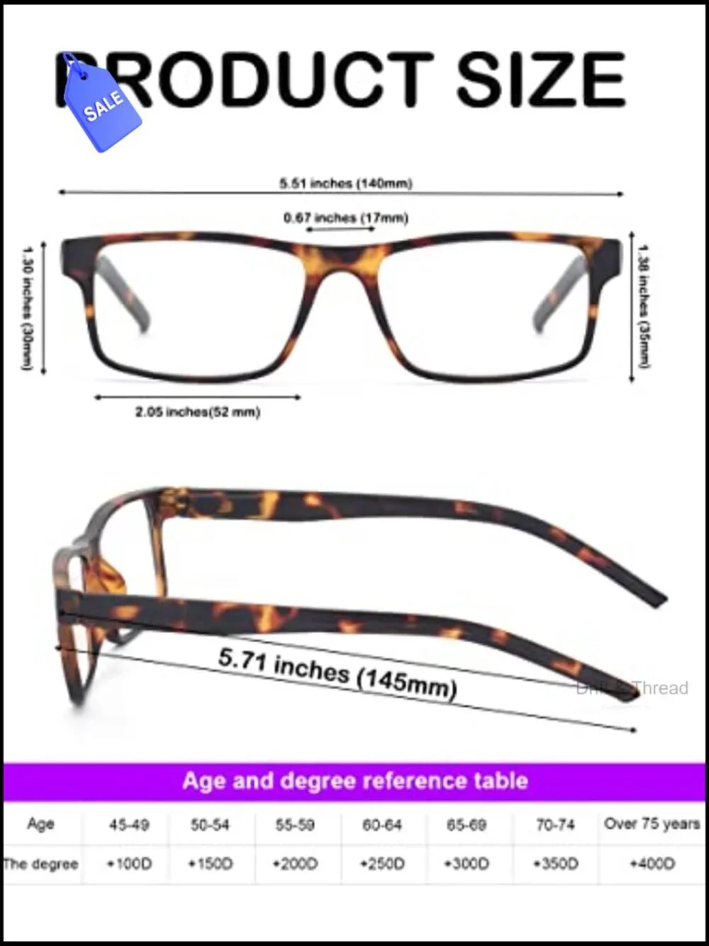 Spring Hinge Reading Glasses with Blue Light Blocking Lenses, Rectangular Full